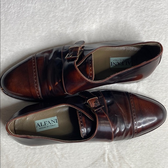 Men's Brown Leather Dress Shoes - Picture 1 of 6